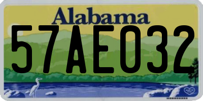AL license plate 57AE032