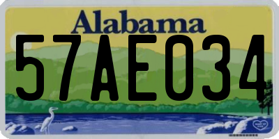 AL license plate 57AE034
