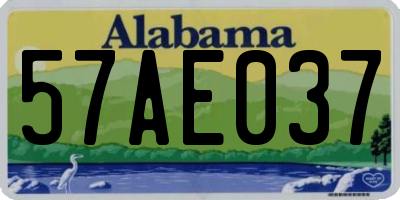 AL license plate 57AE037