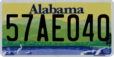 AL license plate 57AE040