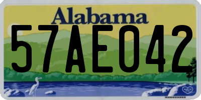 AL license plate 57AE042