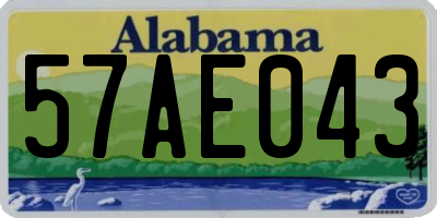 AL license plate 57AE043