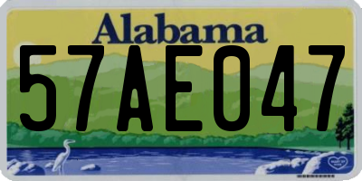 AL license plate 57AE047