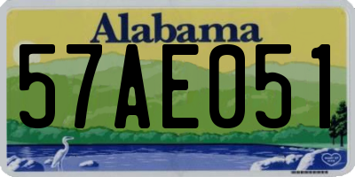 AL license plate 57AE051