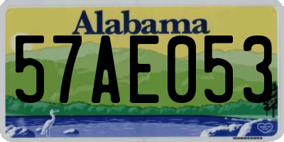 AL license plate 57AE053