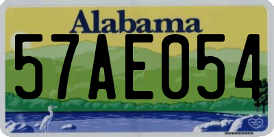 AL license plate 57AE054