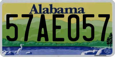 AL license plate 57AE057