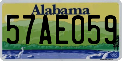 AL license plate 57AE059