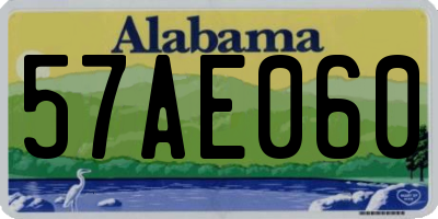AL license plate 57AE060