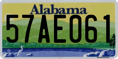 AL license plate 57AE061