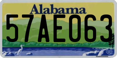 AL license plate 57AE063