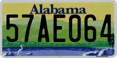 AL license plate 57AE064
