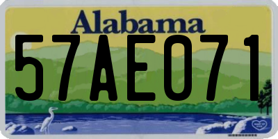 AL license plate 57AE071