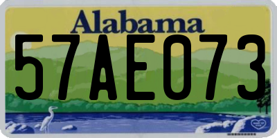 AL license plate 57AE073