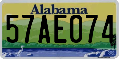AL license plate 57AE074
