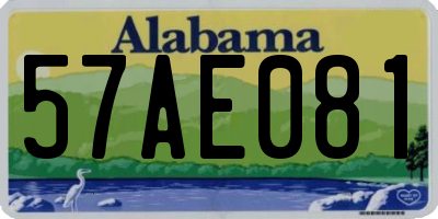 AL license plate 57AE081