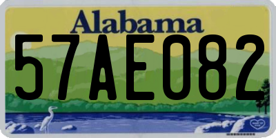 AL license plate 57AE082