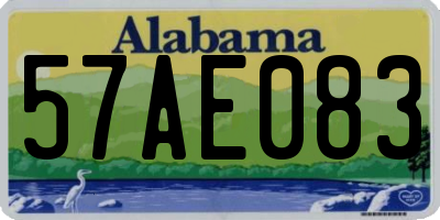 AL license plate 57AE083