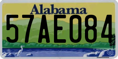 AL license plate 57AE084