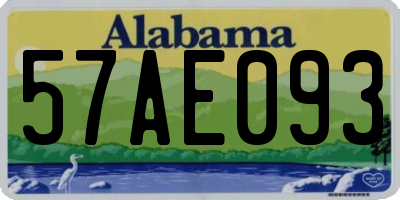 AL license plate 57AE093