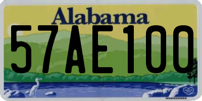 AL license plate 57AE100