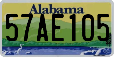 AL license plate 57AE105