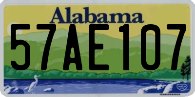 AL license plate 57AE107