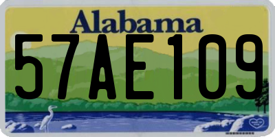 AL license plate 57AE109