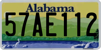 AL license plate 57AE112