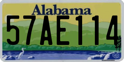 AL license plate 57AE114
