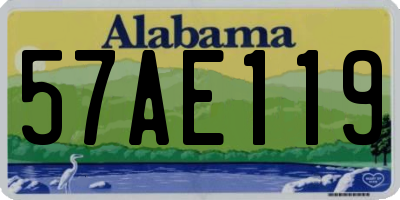 AL license plate 57AE119