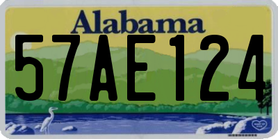 AL license plate 57AE124