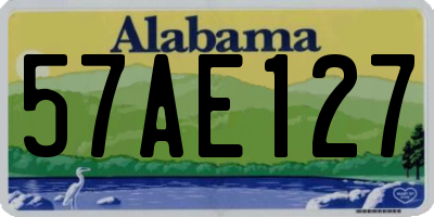 AL license plate 57AE127