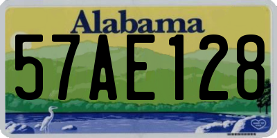 AL license plate 57AE128