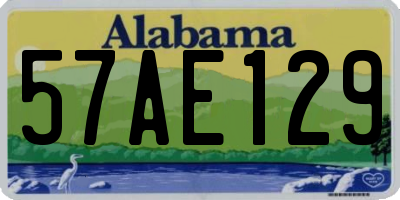 AL license plate 57AE129