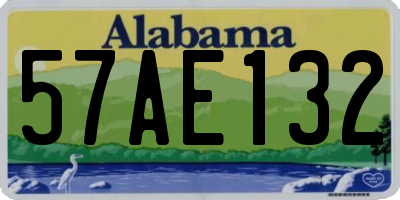 AL license plate 57AE132