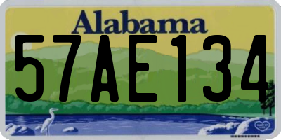 AL license plate 57AE134