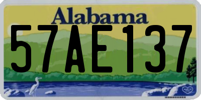 AL license plate 57AE137