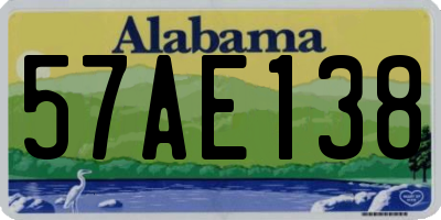 AL license plate 57AE138