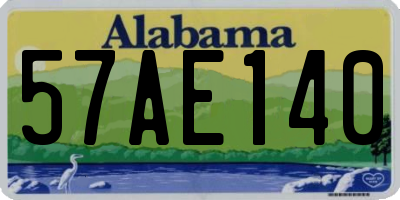 AL license plate 57AE140