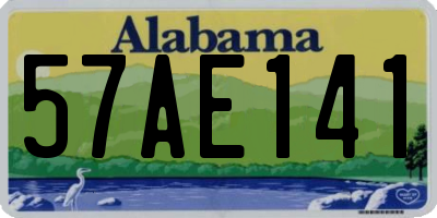AL license plate 57AE141