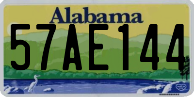 AL license plate 57AE144