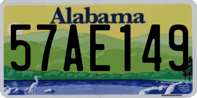 AL license plate 57AE149