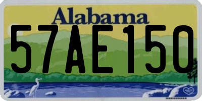 AL license plate 57AE150