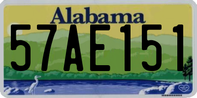 AL license plate 57AE151
