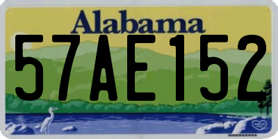 AL license plate 57AE152