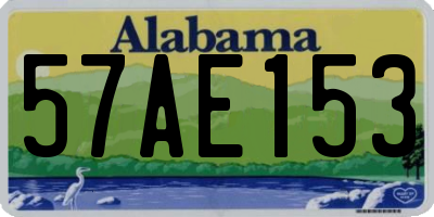 AL license plate 57AE153