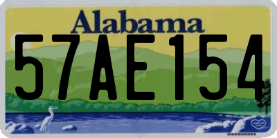 AL license plate 57AE154
