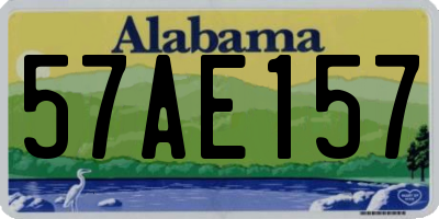 AL license plate 57AE157