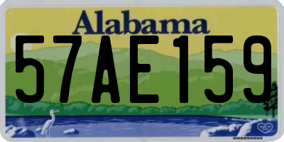 AL license plate 57AE159